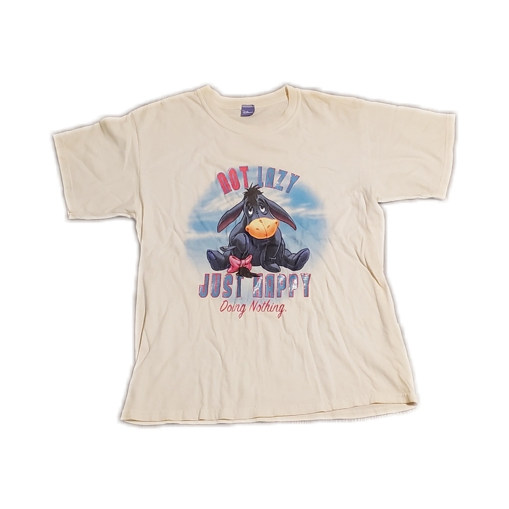 Y2k Eeyore Not Lazy Just Happy T-Shirt - image 1
